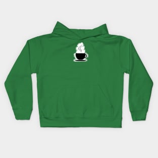 hot coffee in a warm coffee cup Kids Hoodie